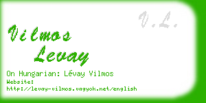 vilmos levay business card