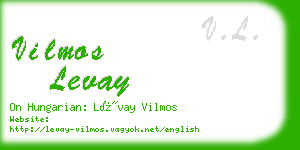 vilmos levay business card